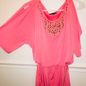 Pink Peep Shoulder Dress